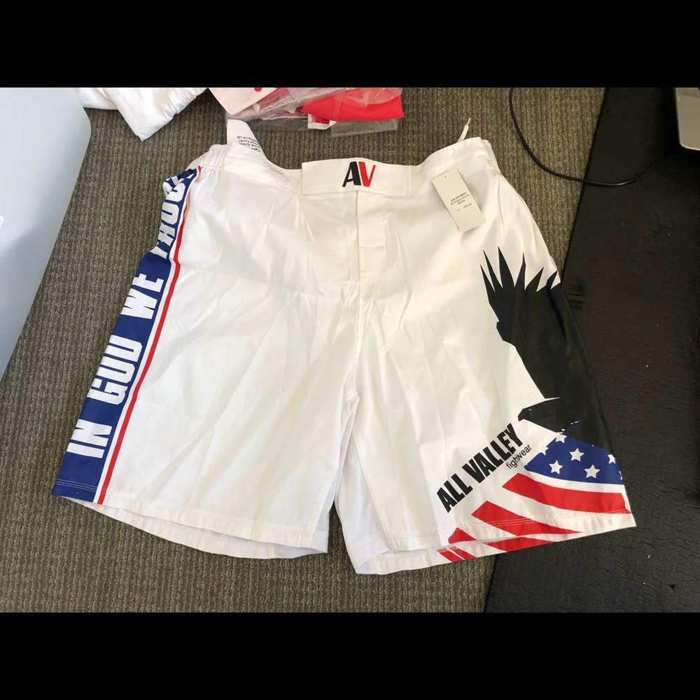 All valley MMA shorts. Eagle/American pride print. New with tags. Multiple sizes